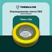 Изолента ПВХ желто-зеленая 19мм 20м ELO102070200008 Turmalion