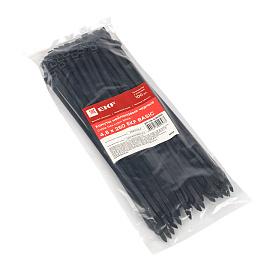 Стяжка кабельная (хомут)  250х4,8 (уп./100шт) черная нейлон (plc-cb-4.8x250) EKF/ 10 уп/