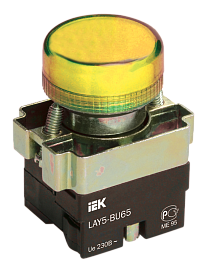 Индикатор LAY5-BU65 желтого цвета d22мм IEK /20 шт / (BLS50-BU-K05)