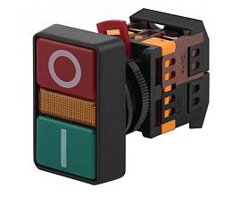 Кнопка BBD20-PPBB-K51E РPВВ-30N I-O d30мм неон 240В 1з+1р Б0045626 ЭРА