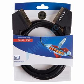 Шнур SCART-SCART (21pin) 1.5М (GOLD) REXANT 06-3075