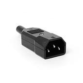 Разъем-вилка IEC 60320 C14, 10A, 250V, разборная, черная LAN-IEC-320-C14 Lanmaster
