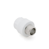 Муфта комбинированная PPR полипропилен НР 32х1",  белый, РосТурПласт 10666