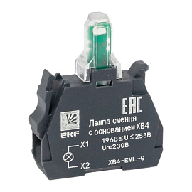 Лампа сменная c основанием XB4 зеленая 230В XB4-EML-G EKF PROxima