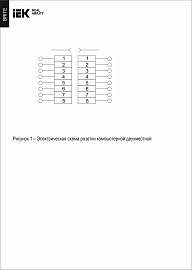 Розетка  комп. 2-ая RJ45 кат.5E РК10-2-БрЧ черный BRITE  BR-K20-1-K02 IEK