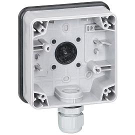Монтажная коробка - Программа Plexo - IP 66 - IK 08 - сборные механизмы - серый - 1 пост 090491 Legrand