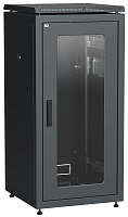 ITK Шкаф сетевой 19" LINEA N 18U 600х800 мм стеклянная передняя дверь черный LN05-18U68-G IEK