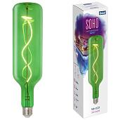 Лампа светодиодная 5 Вт SOHO. Зелёная колба.LED-SF21-5W/SOHO/E27/CW GREEN GLS77GR Спиральный филамент. Картон. ТМ UL-00007627 Uniel, шк