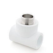 Изображение товара Тройник комбинированный PPR полипропилен НР 32х1" РосТурПласт для отопления