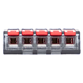 Строительно-монтажная клемма СМК 221-415 5 отверстий 0.2-4.0 мм2 (plc-smk-221-415) EKF PROxima