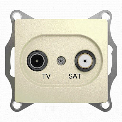 Изображение товара Розетка TV+SAT GLOSSA скрытой установки бежевый Systeme Electric