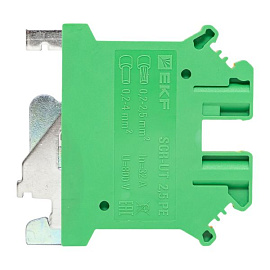 Колодка клеммная винтовая 2.5 UT земля scr-ut-2,5-pe EKF