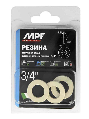 Изображение товара Прокладка 3/4 MPF белая (резина) (4 шт.), MP