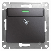 Выключатель карточный GLOSSA скрытой установки 10А механизм графит GSL001369 Systeme Electric
