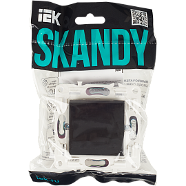 Выключатель 1-клавишный перекрестный 10А SK-V03Bl черный SKANDY SK-V13-0-10-K02 IEK