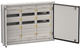 Корпус металлический ЩРв-108 (3х36) 630х885х130мм IP31 серый (две двери)  TI5-50-V-3X036-31-7035 TITAN 5 IEK