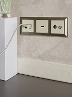 Розетка двойная RJ11+RJ45 кат.5E РК/Т12-БрКр бежевый BRITE BR-KT20-O-1-K10 IEK
