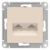Изображение товара Розетка двойная Atlasdesign скрытой установки с RJ45 категория 5е SYSTEME ELECTRIC