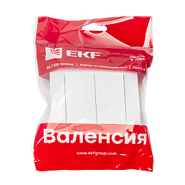 Выключатель двухклавишный Валенсия скрытой установки 10А белый EWV10-023-10 EKF PROxima