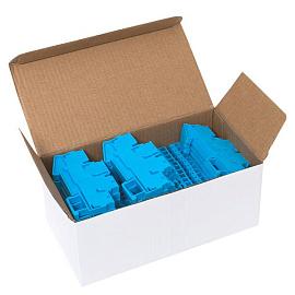 Колодка клеммная самозажимная двойная JXB-ST-4 32А синяя EKF PROxima  plc-jxb-st-4-4-2-blue