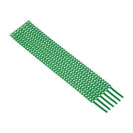 Стяжка кабельная (хомут)  300х10 зеленый гибкая многоразовая FlexSTRAP /20шт./ plc-fs-gr EKF