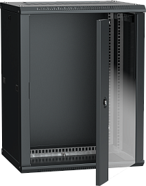 ITK Шкаф LINEA W 12U 600x450 мм дверь стекло, RAL9005 LWR5-12U64-GF IEK