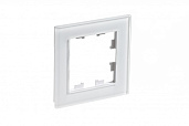 Изображение товара Рамка для розеток и выключателей 1 пост Atlasdesign Nature стекло белый ATN320101 Systeme Electric