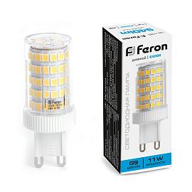 Лампа светодиодная LB-435 JCD 11Вт 940Лм 230В G9 6400K  38151 Feron