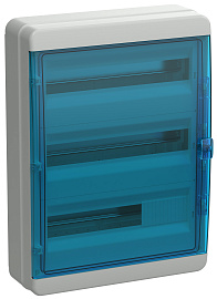 Корпус пластиковый КМПн-54 IP65 синяя прозрачная дверь TEKFOR TF5-KP72-N-54-65-K03-K07 IEK