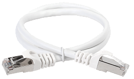 Шнур коммутационный кат. 5Е FTP LSZH 1м белый PC08-C5EFL-1M ITK