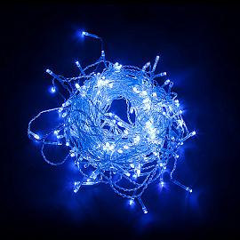 Гирлянда Занавес 3х3м 480Led синий свет прозрачный провод 3м IP44 CL24 41628 Feron