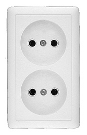 Розетка двухместная открытой установки (250В,10А) РА16-237/RA16-237-B Wessen ХИТ