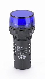 Лампа ADDS диаметр 22мм светодиодная синий 220В AC/DC ЛK-22 25122DEK DEKraft