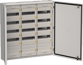 Корпус металлический ЩРн-180 (3х60) 835х830х140мм IP54 серый (две двери)  TITAN 5  TI5-50-N-3X060-54-7035 IEK