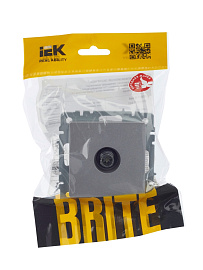 Розетка TV оконечная алюминий мех-м BRITE РТВ11-0-БрА BR-A10-O-K47 IEK