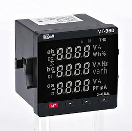 Мультиметр цифровой 96х96мм трехфазный, вход 600В 1А, RS485, LED-дисплей МТ-96D 51421DEK DEKraft
