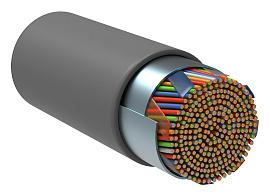 Кабель витая пара F/UTP категория 5e 10х2х24AWG PVC серый (500м) (LC1-C5E10-311) ITK
