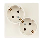 Розетка двойная Schuko без штор слоновая кость 2450459-031 Simon 24 Harmonie