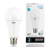 Лампа светодиодная 25 Вт E27 A67 4100K 2100Лм LED Грушевидная Elementary 73225 GAUSS