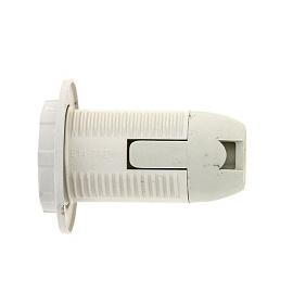 Патрон термопластик Е14 с кольцом белый LHP-E14-r EKF