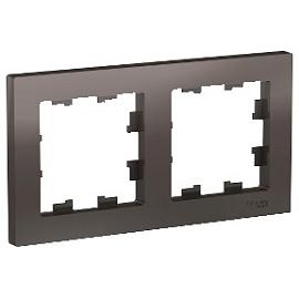 Рамка для розеток и выключателей 2 поста Atlasdesign горизонтальная универсальная мокко ATN000602 Schneider Electric