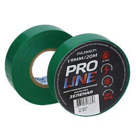 Изолента ПВХ зеленая 19мм 20м   6815 Pro-Line