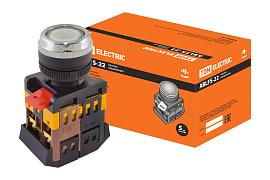 Кнопка ABLFS-22 прозрачн. d22мм неон/230В 1з+1р SQ0704-0033 TDM