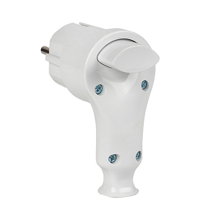 Изображение товара Вилка с кнопкой извлечения EKF PROxima 16А 250В белая для электропроводки