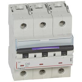 Выключатель автоматический DX3 40А 3П трехполюсный C 50кА 410165 Legrand