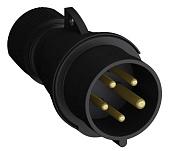 Вилка кабельная силовая Easy&Safe 432EP9B,32А,3P+N+E,IP44,9ч,черн 2CMA103601R1000 ABB
