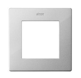 Рамка для розеток и выключателей 1 пост, алюминий 2400610-033 Simon 24 Harmonie