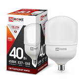 Лампа светодиодная 40 Вт 3600Лм 6500К E27 с адаптером E40 LED-HP-PRO 4690612031101 IN HOME