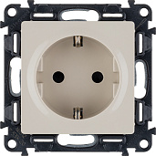 Изображение товара Розетка одинарная Valena LIFE скрытой установки силовая 2К+З с заземлением со шторками 16А 250В с лицевой панелью безвинтовые зажимы слоновая кость 753520 Legrand