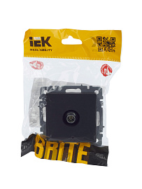 Розетка TV оконечная BRITE РТВ11-0-БрГ графит BR-A10-O-K53 IEK